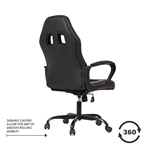 Office Furniture Ergonomic - Black PU Leather Ergonomic Gaming Office