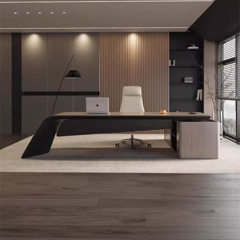Office Furniture High End - Luxury Silver Sandalwood Executive Desk 1.8-3.6m