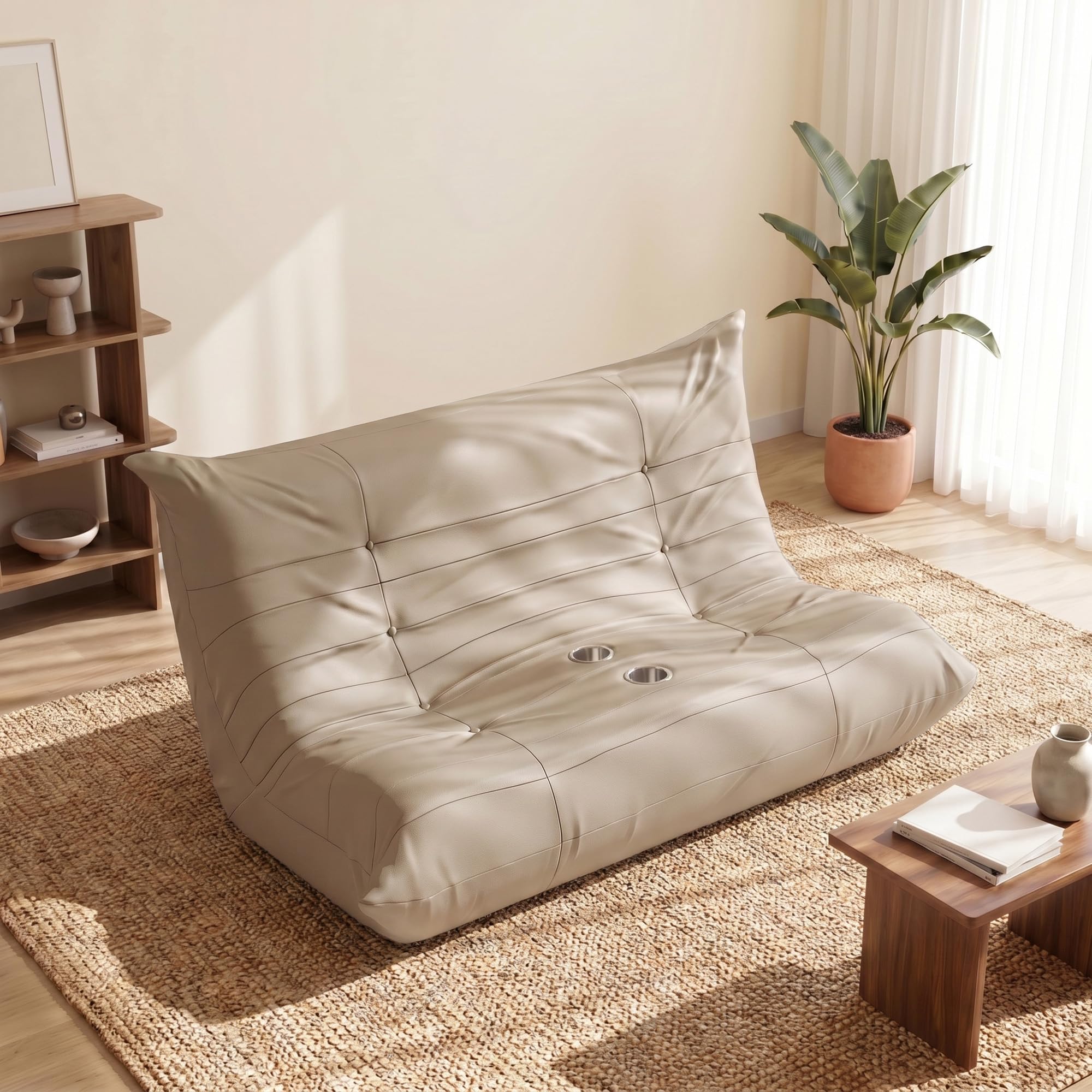 Office Furniture Ergonomic - Boneless Oversized Floor Sofa Ergonomic PU