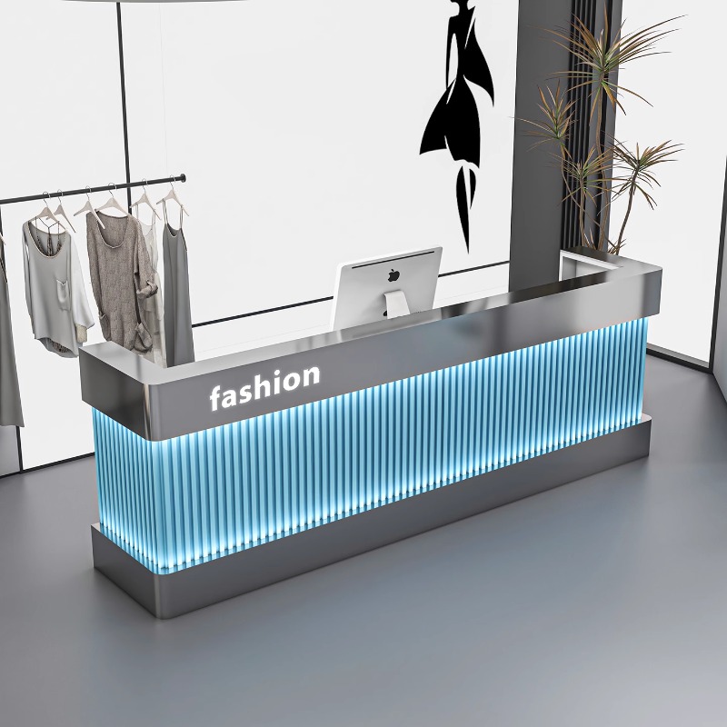 Office Furniture High End - Nordic Creative Reception Desk Stainless Steel