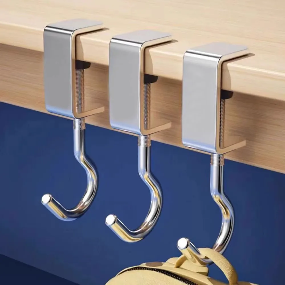 Office Furniture Direct - 1/2pcs 360° Rotatable Steel Table Hooks