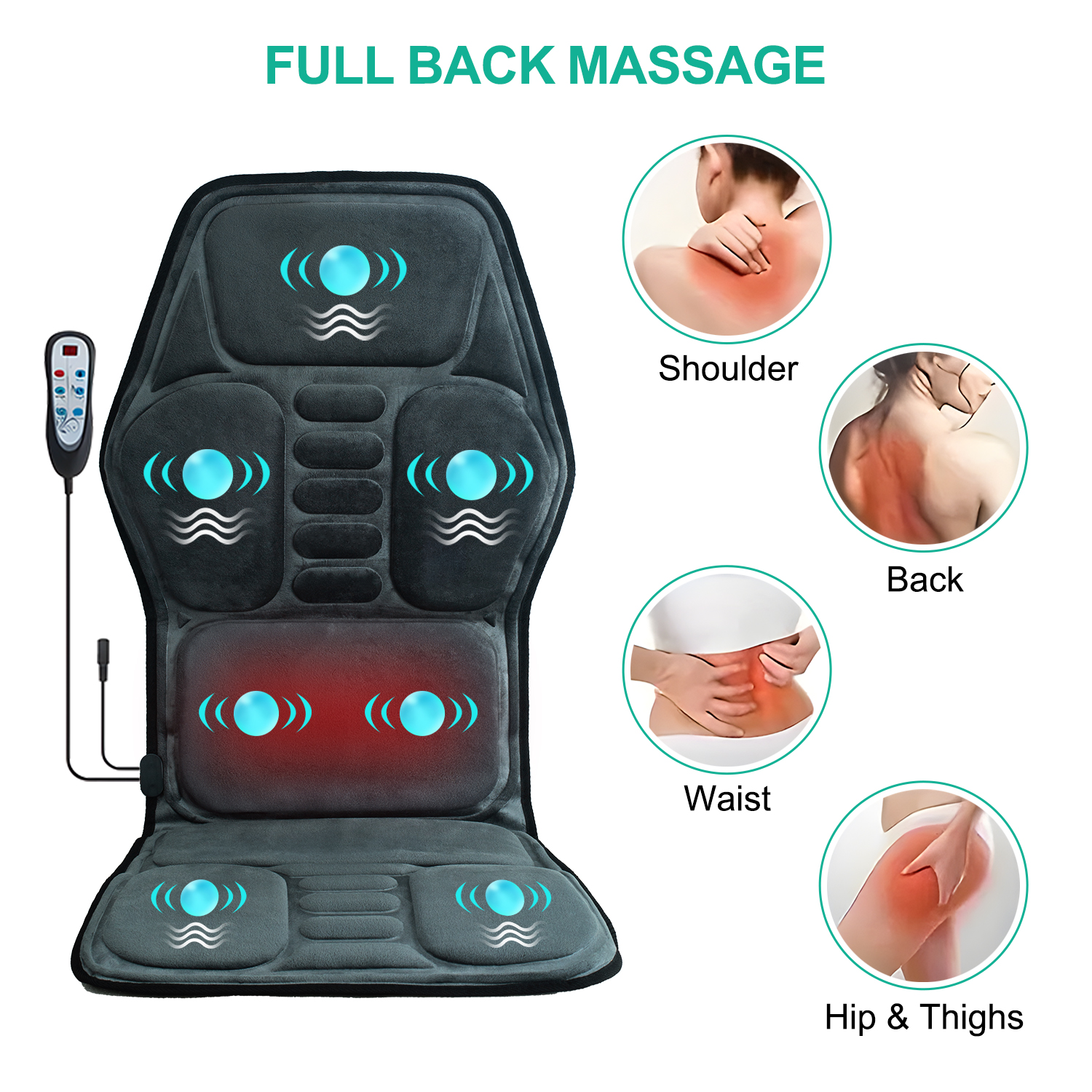 Office Furniture Direct - Vibration Back Massager Seat Cushion with