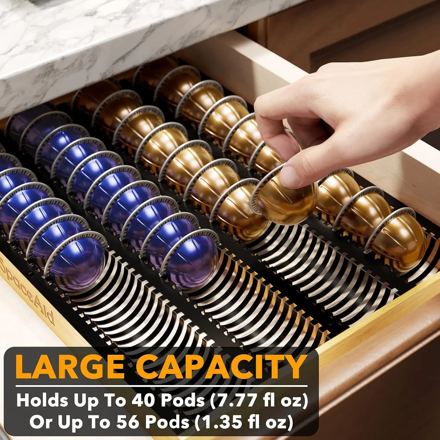 Coffee Pod Holder Drawer Organ - Drawer Organizer Tray บทวิจารณ์และราคา