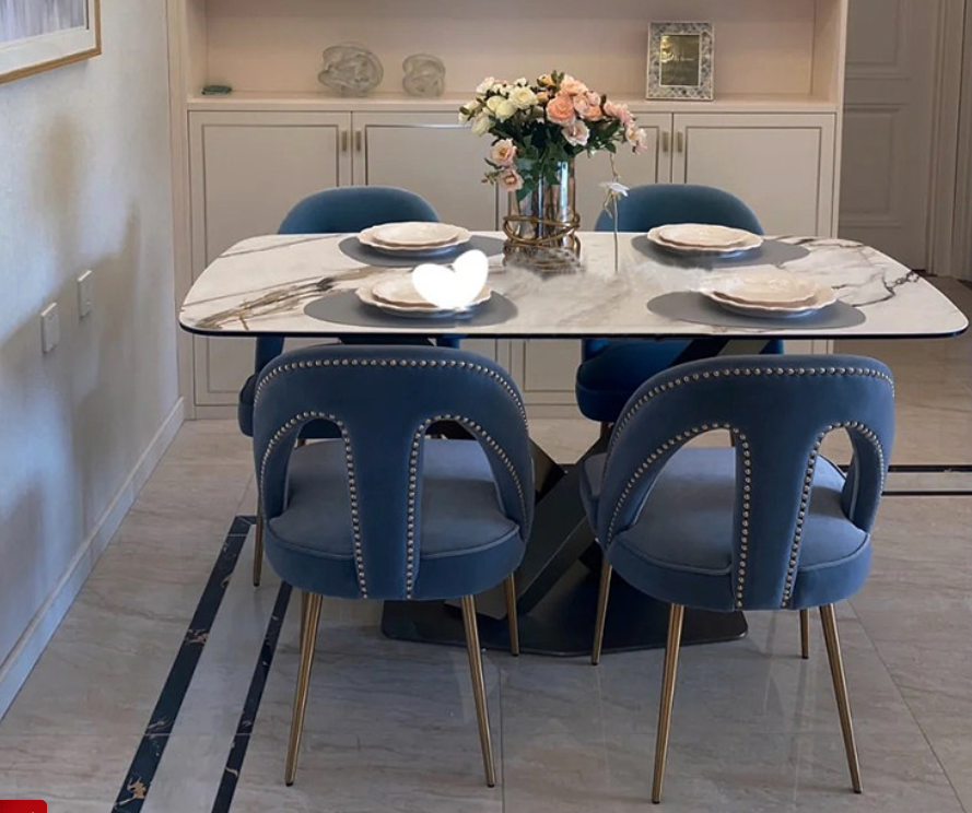 #Modern Gold Navy Velvet Dinin - Office Furniture Warehouse บทวิจารณ์และราคา