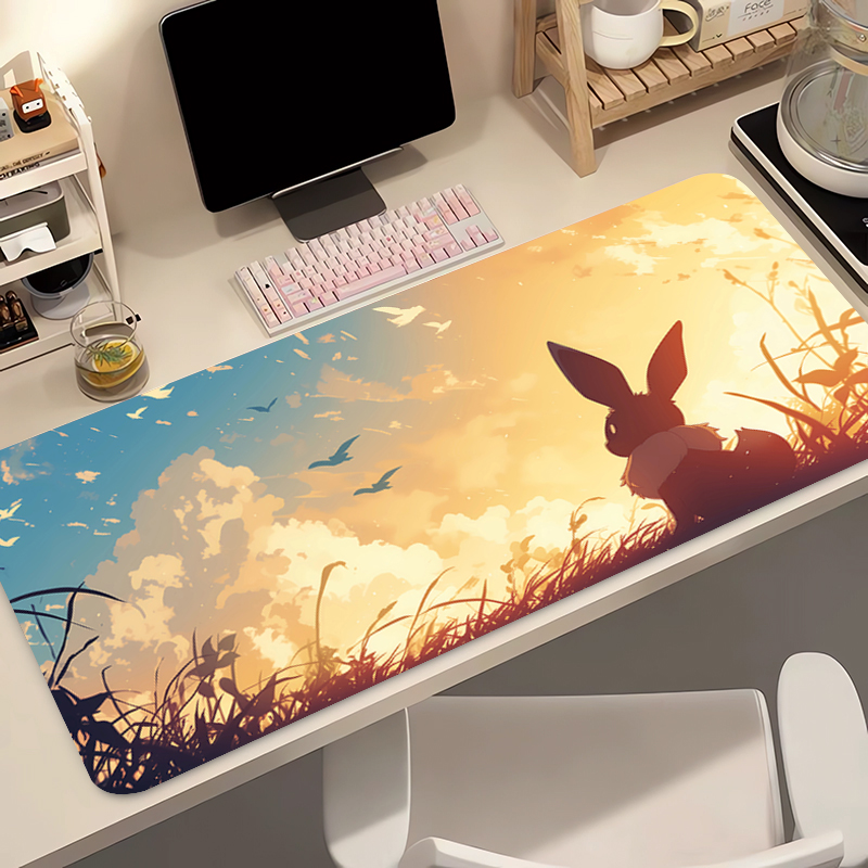 Anime Mouse Pad Pokemon Eevee  - Office Furniture China บทวิจารณ์และราคา
