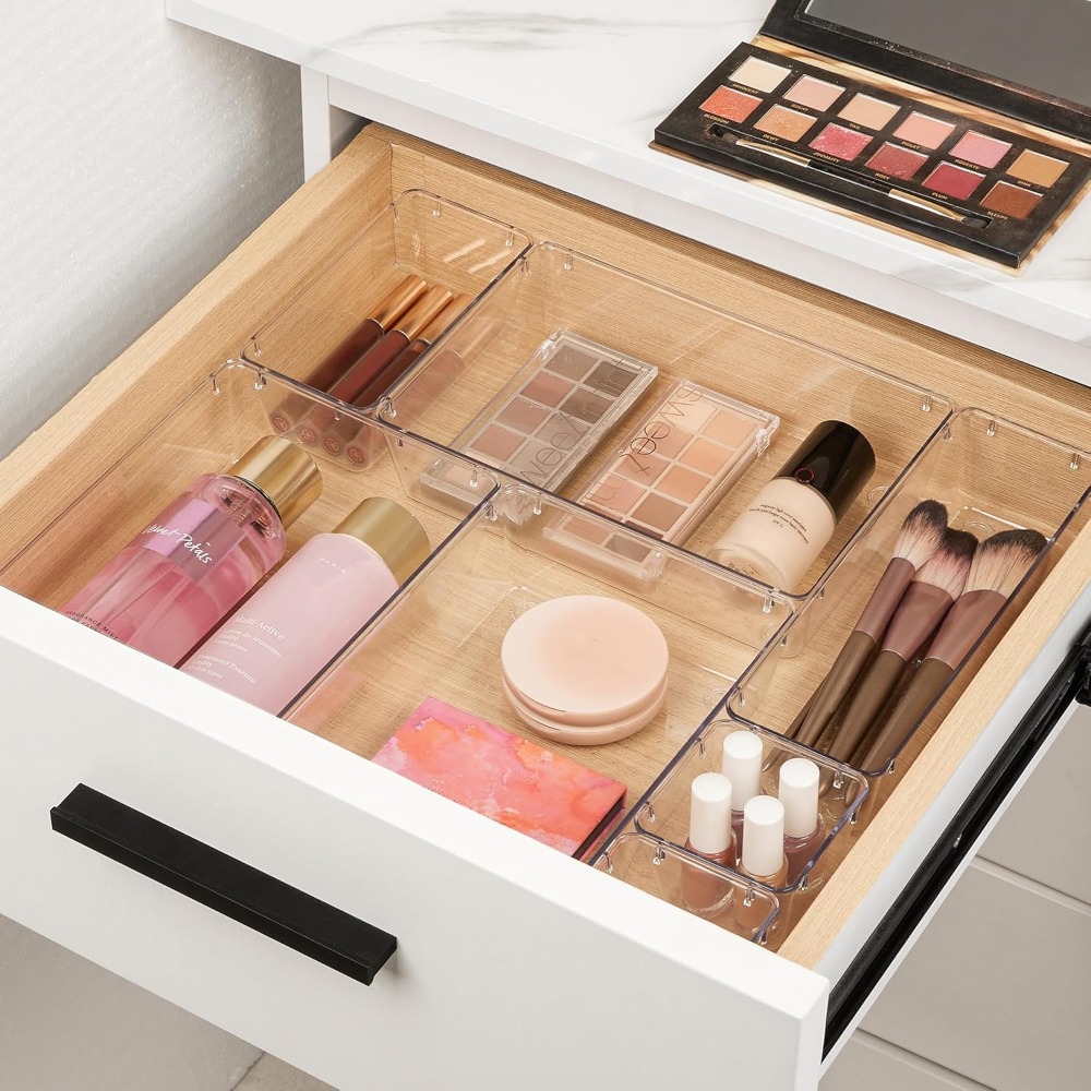 10 Pcs Makeup Drawer Organizer - Drawer Organizer Tray บทวิจารณ์และราคา