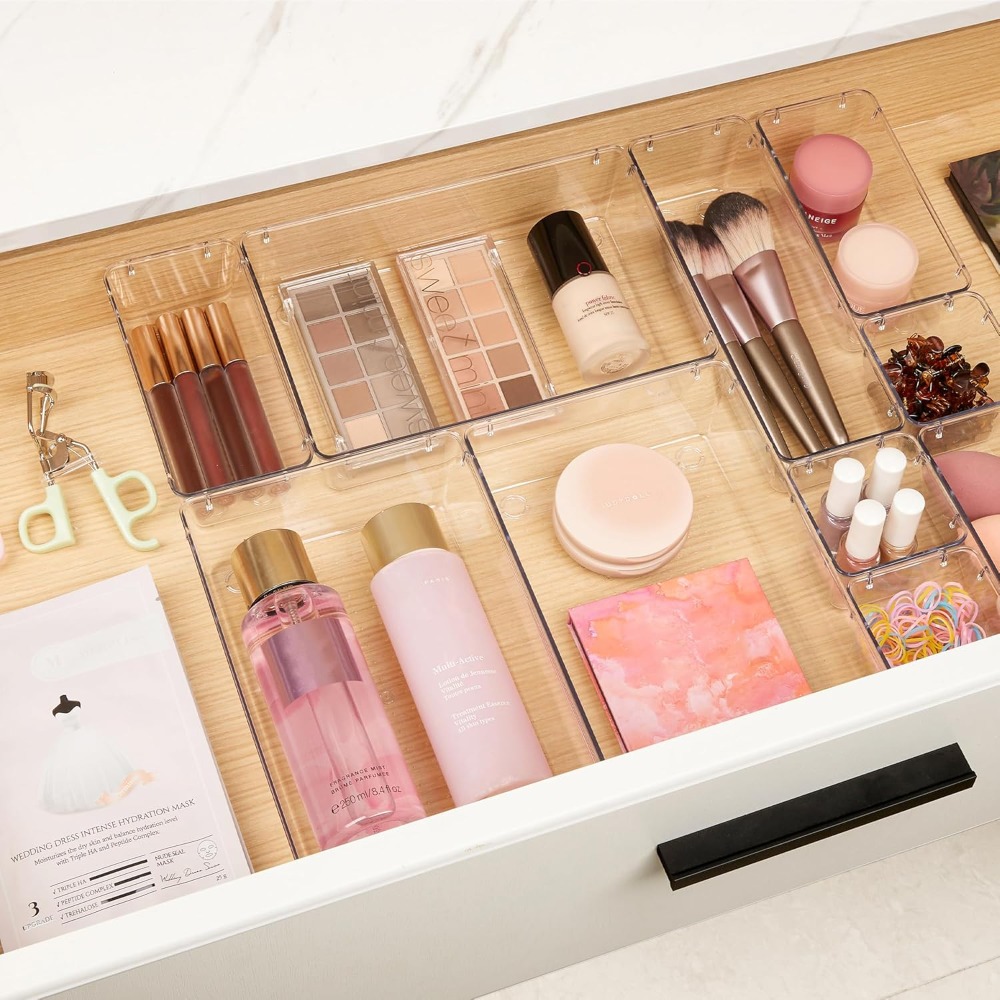 10 Pcs Makeup Drawer Organizer - Drawer Organizer Tray บทวิจารณ์และราคา