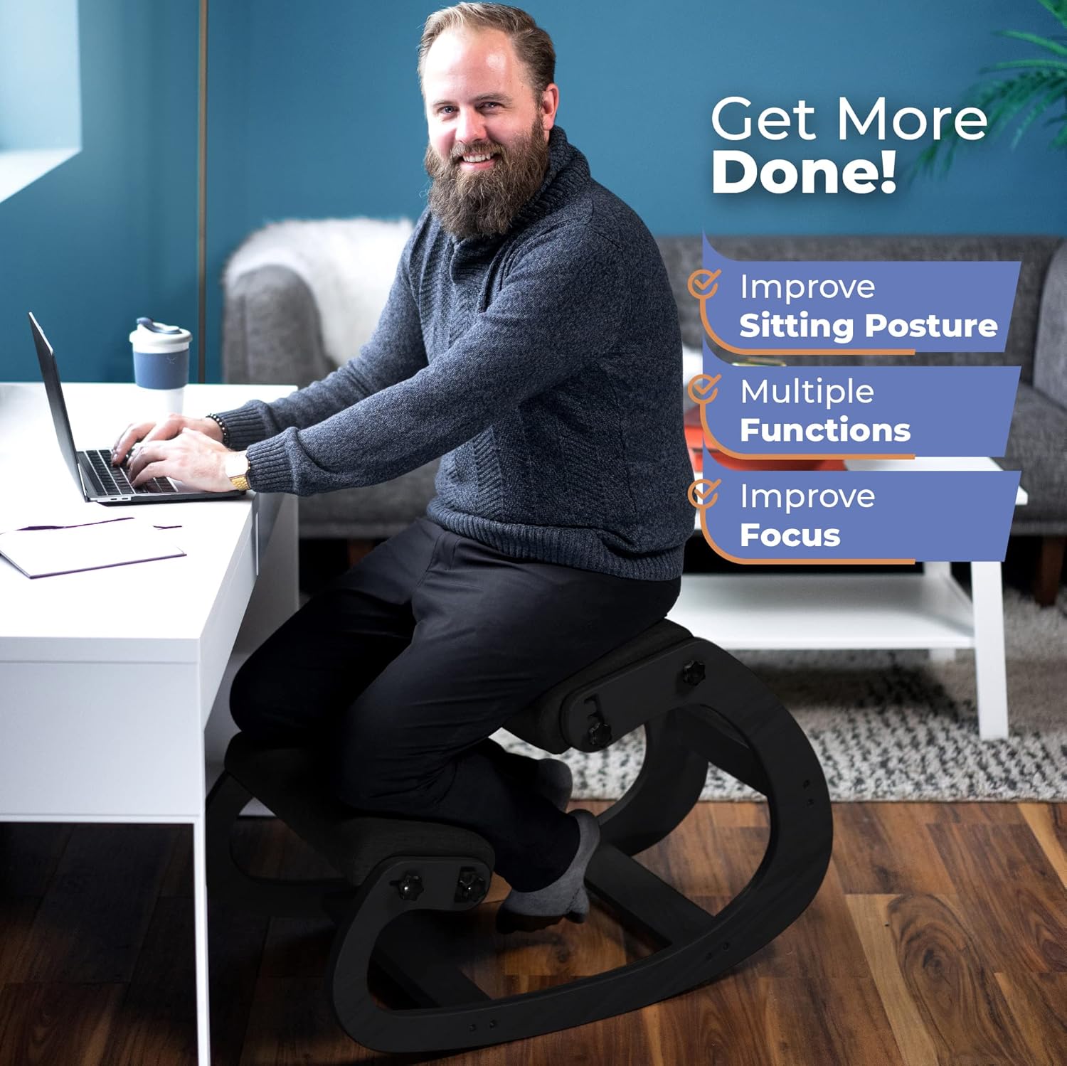 Ergonomic Wooden Kneeling Chai - Office Furniture Ergonomic บทวิจารณ์และราคา