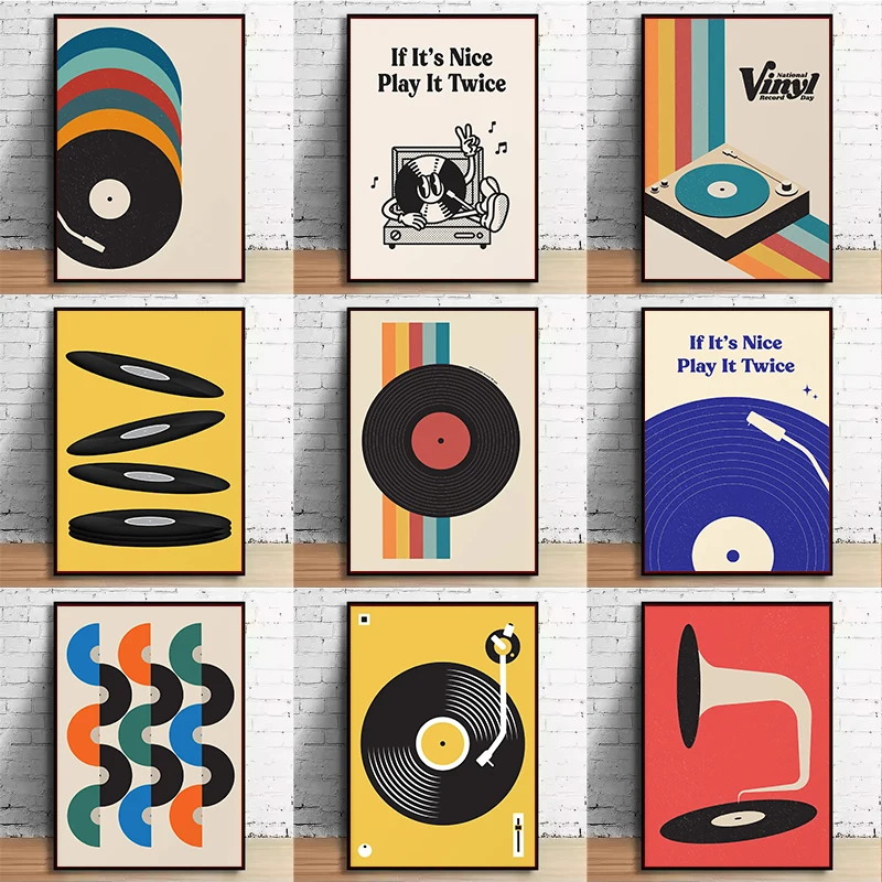 Mid Century Vinyl Record Canva - Office Furniture Direct บทวิจารณ์และราคา
