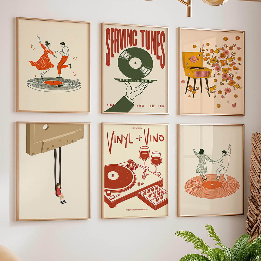 1pc Vintage Music Canvas Poste - Office Furniture Direct บทวิจารณ์และราคา