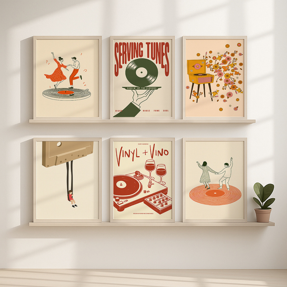 1pc Vintage Music Canvas Poste - Office Furniture Direct บทวิจารณ์และราคา