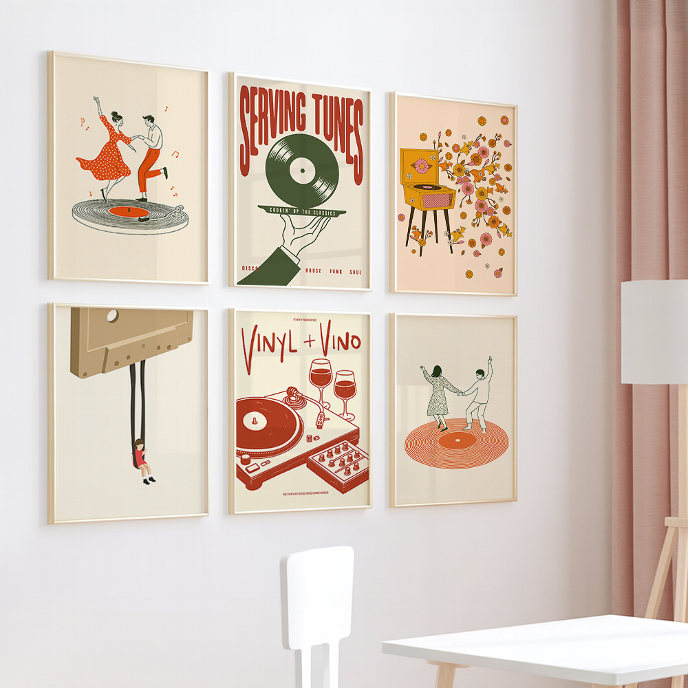 1pc Vintage Music Canvas Poste - Office Furniture Direct บทวิจารณ์และราคา
