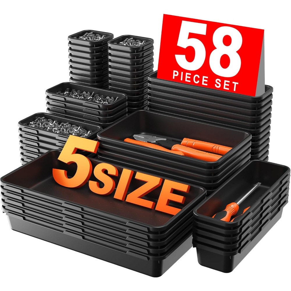 58 Piece Toolbox Organizer Tra - Drawer Organizer Tray บทวิจารณ์และราคา