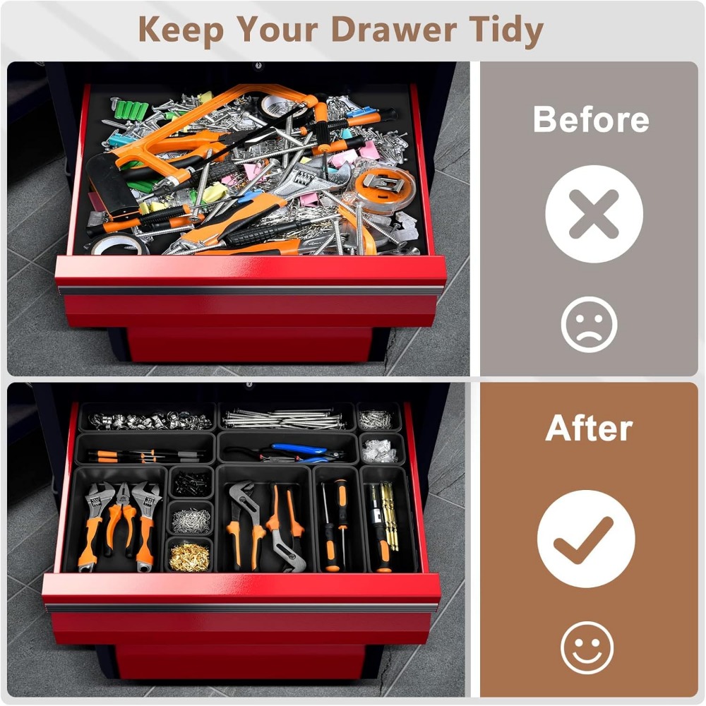58 Piece Toolbox Organizer Tra - Drawer Organizer Tray บทวิจารณ์และราคา