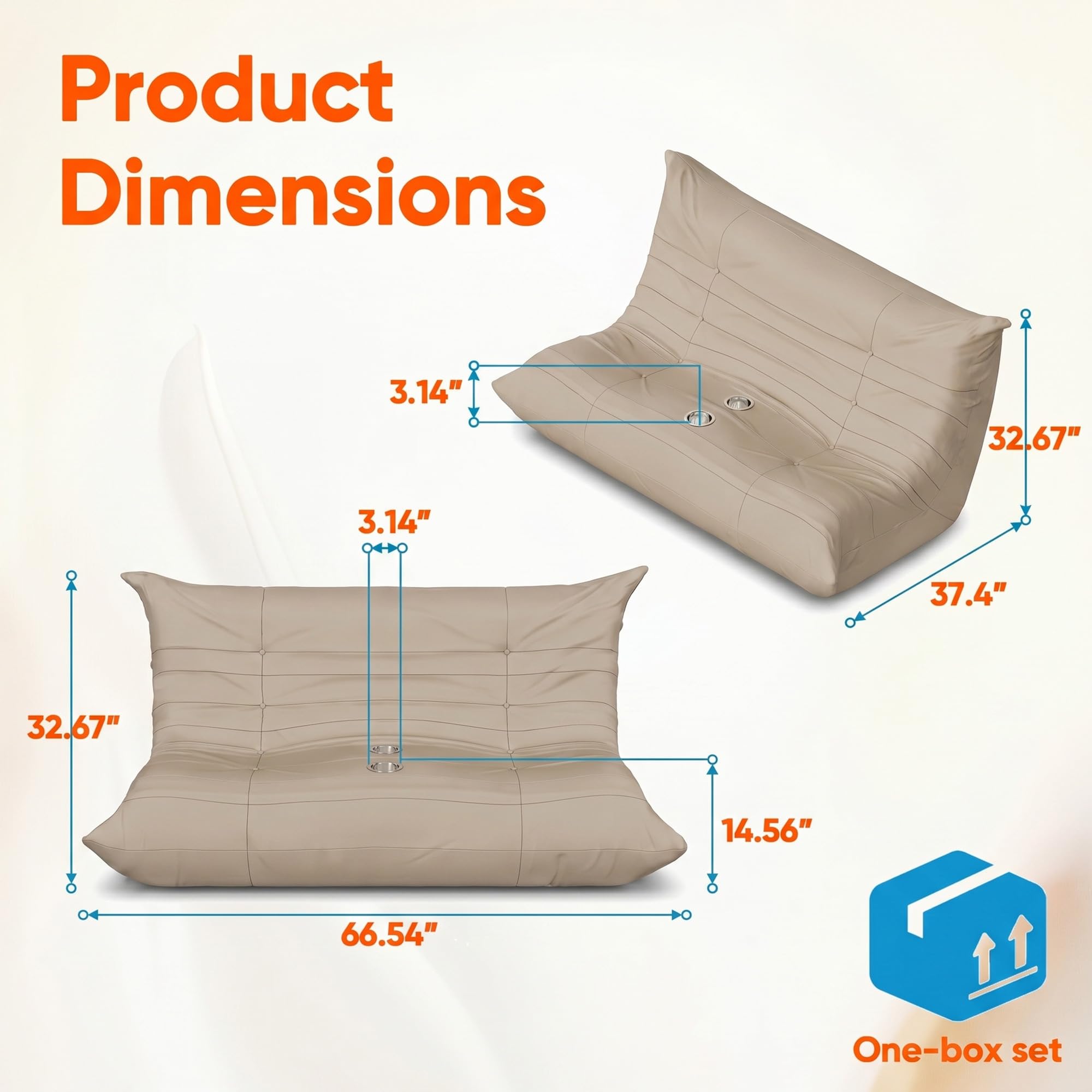 Boneless Oversized Floor Sofa  - Office Furniture Ergonomic บทวิจารณ์และราคา