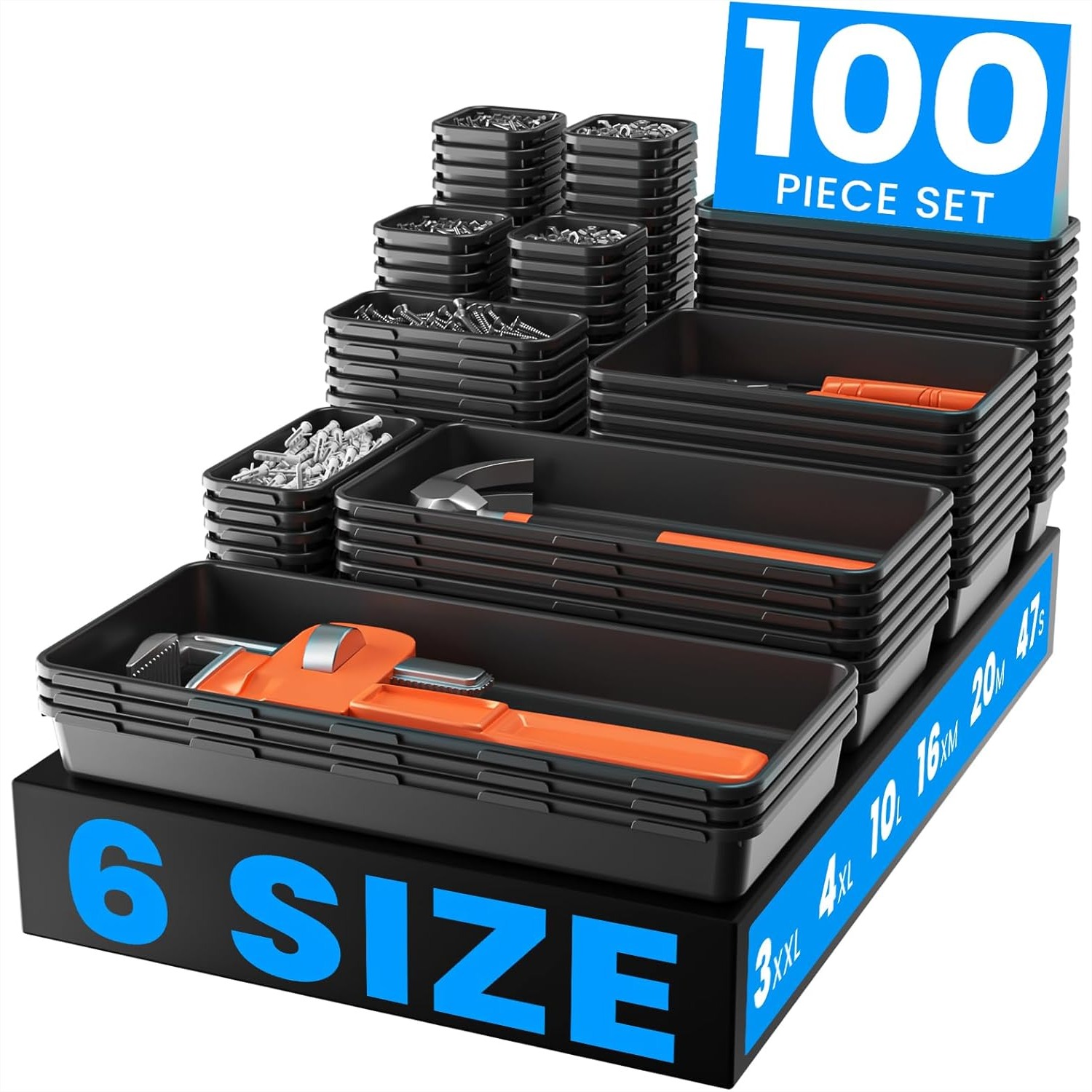 Tool Box Organizer Tray Set 10 - Drawer Organizer Tray บทวิจารณ์และราคา