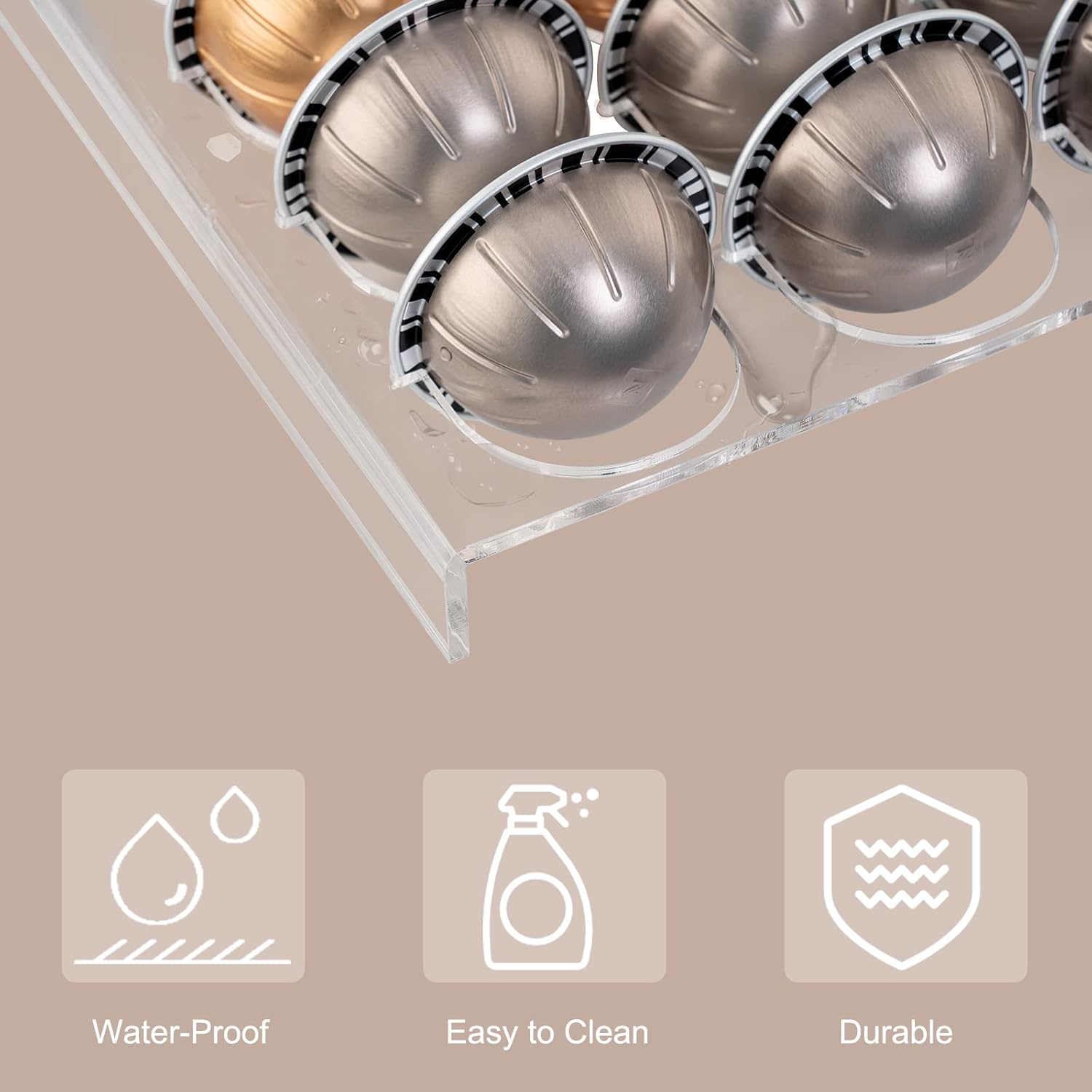 30-Slot Coffee Capsule Drawer  - Drawer Organizer Tray บทวิจารณ์และราคา