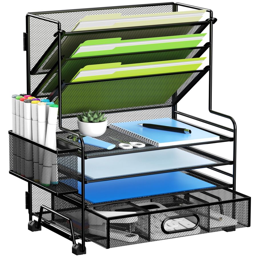 4Tier Paper Organizer 3Pocket  - Drawer Organizer Tray บทวิจารณ์และราคา