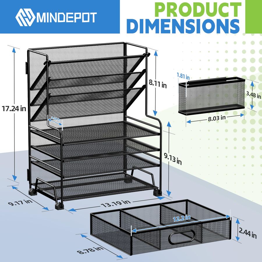 4Tier Paper Organizer 3Pocket  - Drawer Organizer Tray บทวิจารณ์และราคา