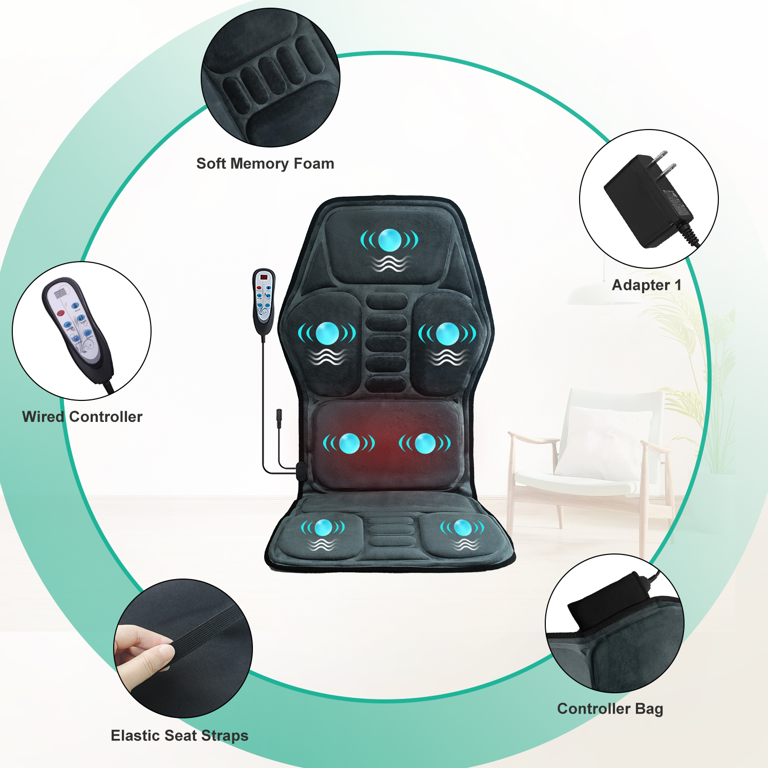 Vibration Back Massager Seat C - Office Furniture Direct บทวิจารณ์และราคา