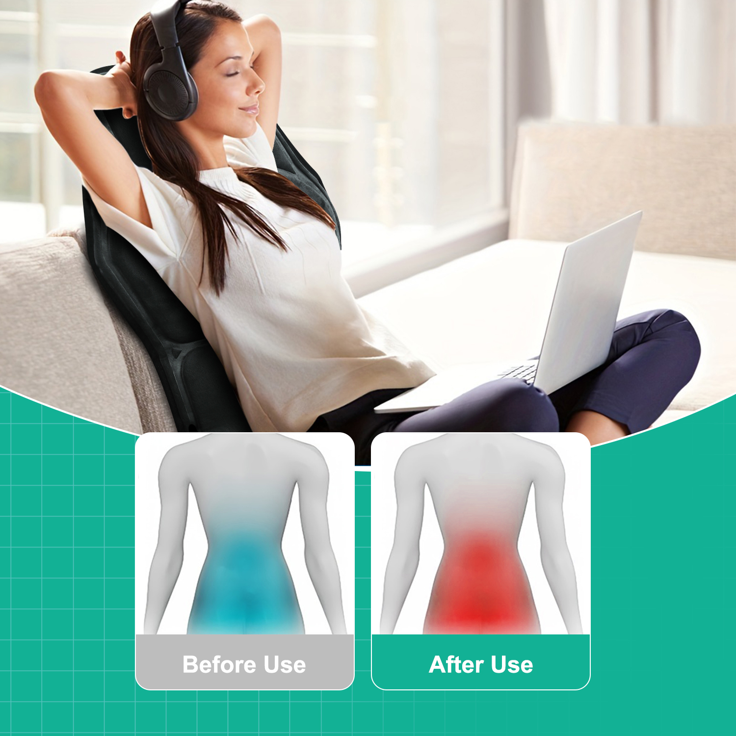 Vibration Back Massager Seat C - Office Furniture Direct บทวิจารณ์และราคา