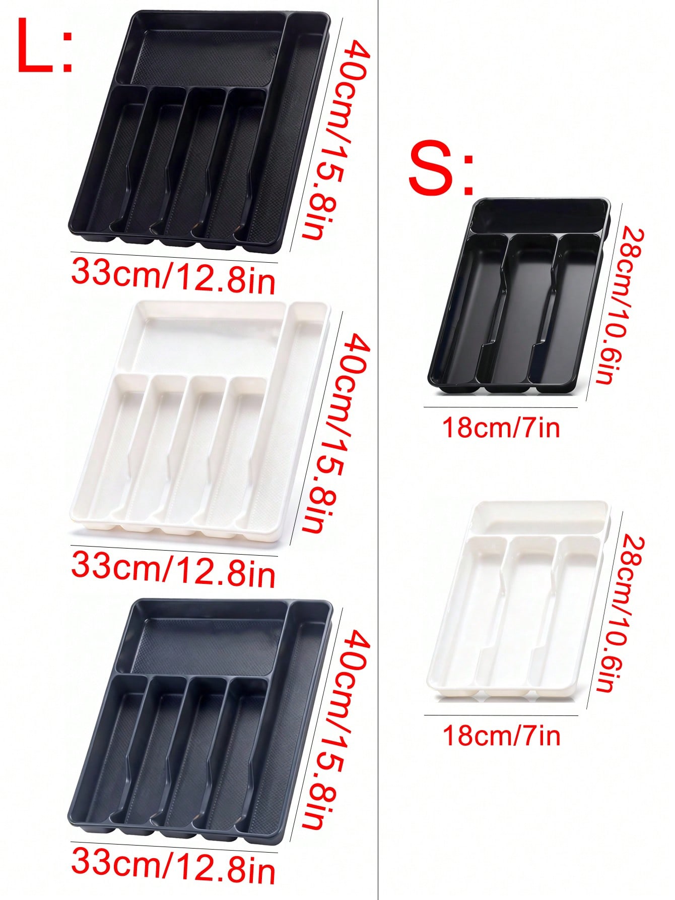 1pc Flat Cutlery Storage Tray, - Drawer Organizer Tray บทวิจารณ์และราคา