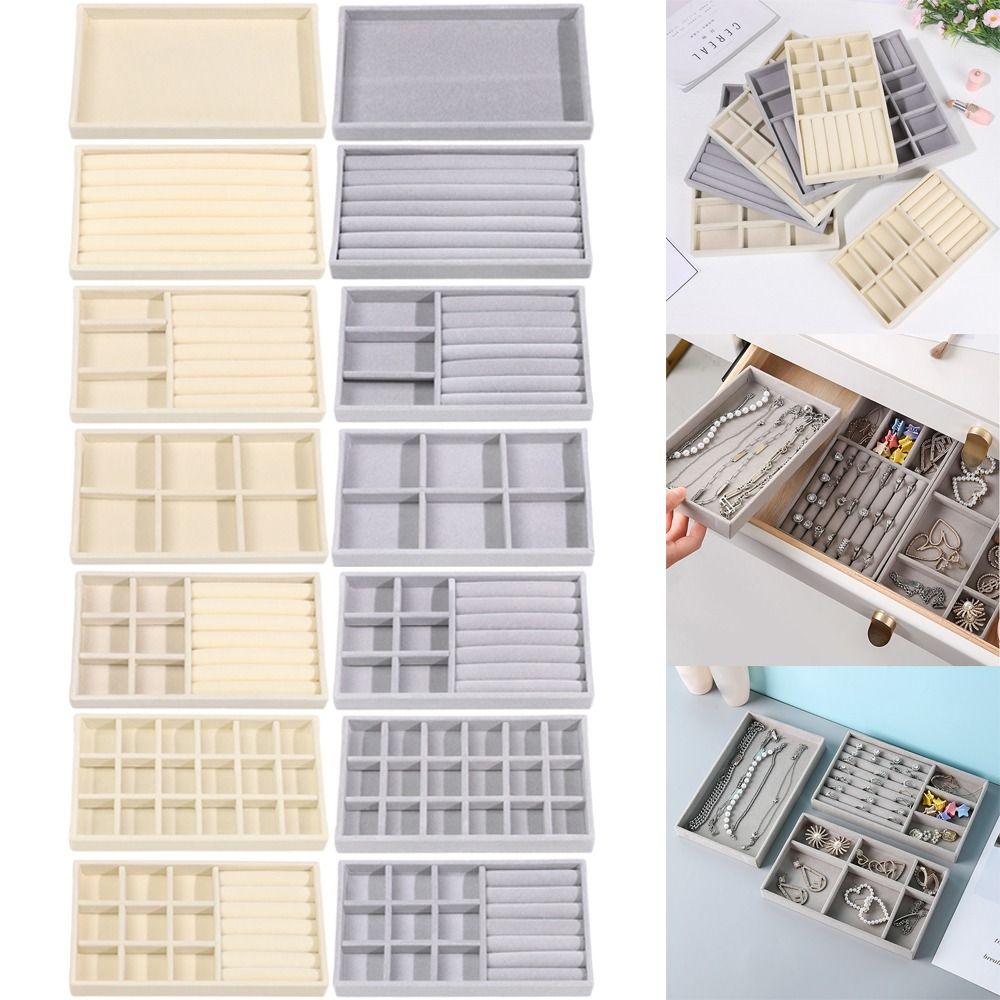 Organizer Box Stackable Velvet - Drawer Organizer Tray บทวิจารณ์และราคา