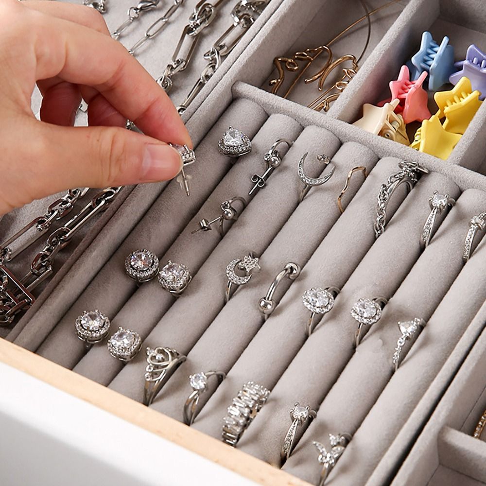 Organizer Box Stackable Velvet - Drawer Organizer Tray บทวิจารณ์และราคา