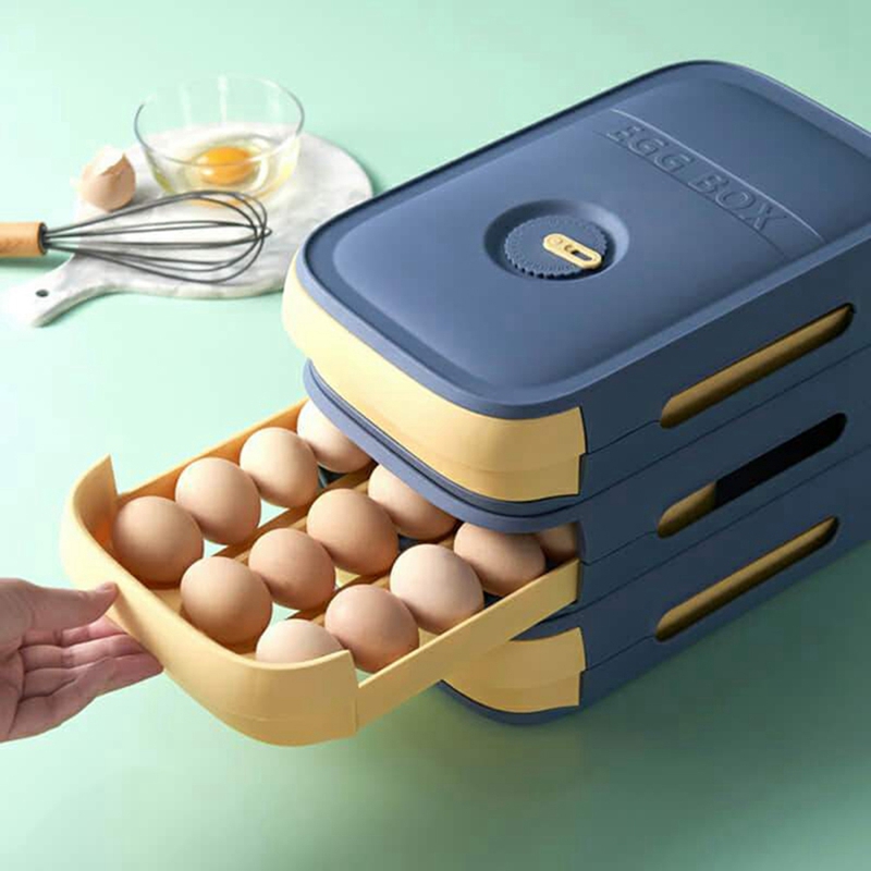 Egg Storage Container Refriger - Drawer Organizer Tray บทวิจารณ์และราคา