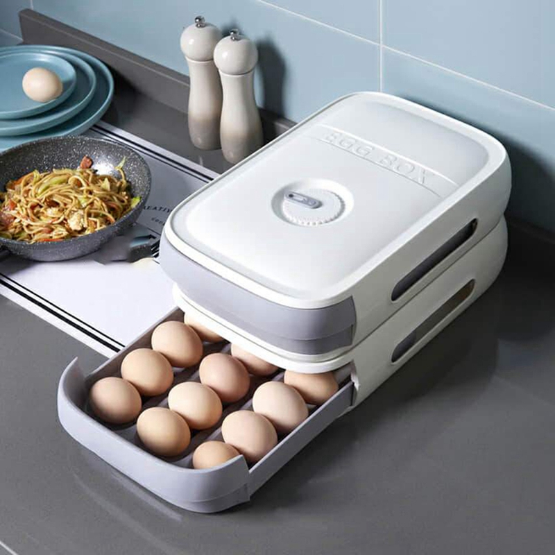 Egg Storage Container Refriger - Drawer Organizer Tray บทวิจารณ์และราคา