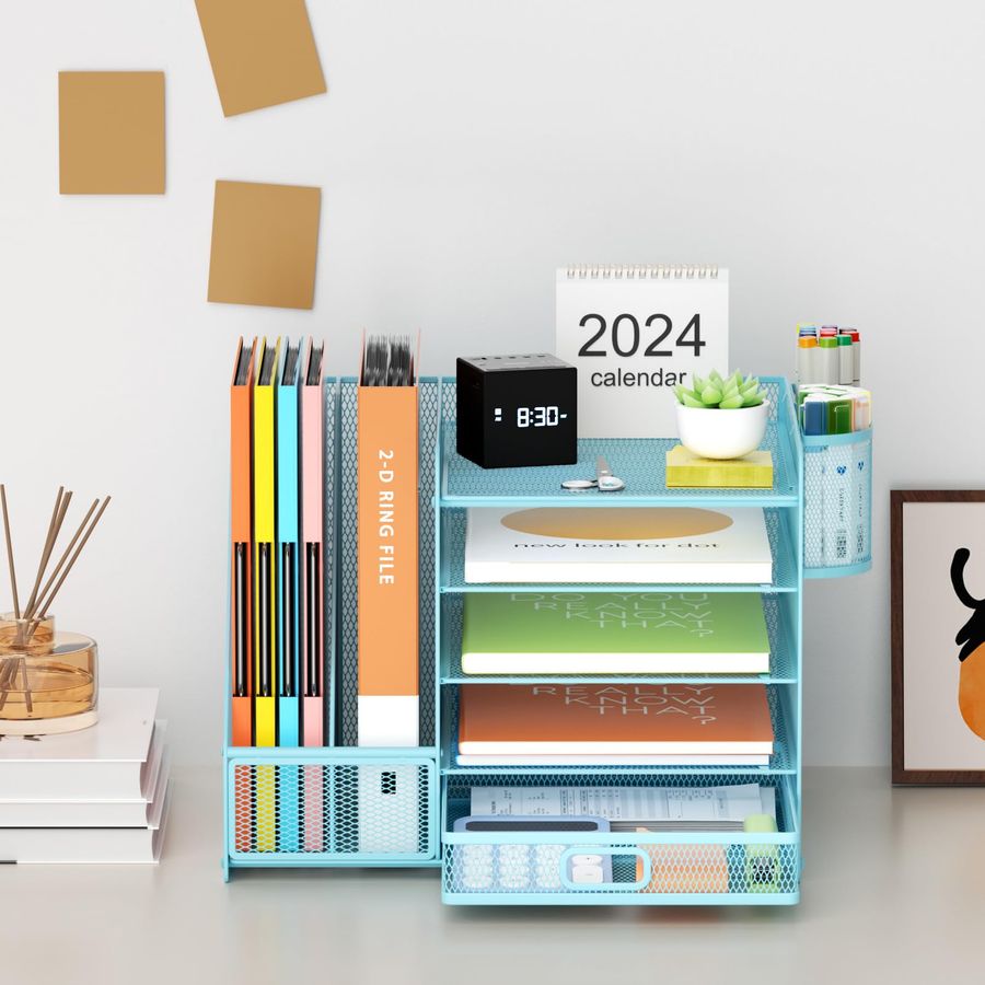Desk Organizer with File Holde - Drawer Organizer Tray บทวิจารณ์และราคา