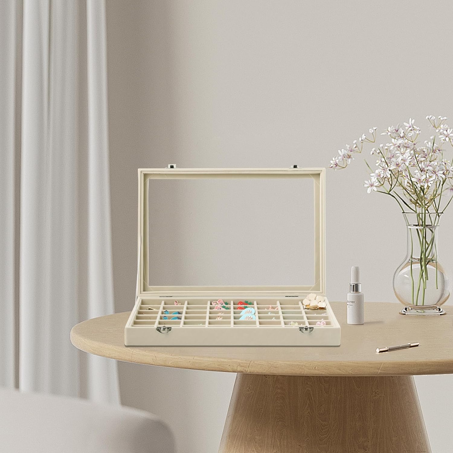 48 Grid Jewelry Tray with Glas - Drawer Organizer Tray บทวิจารณ์และราคา