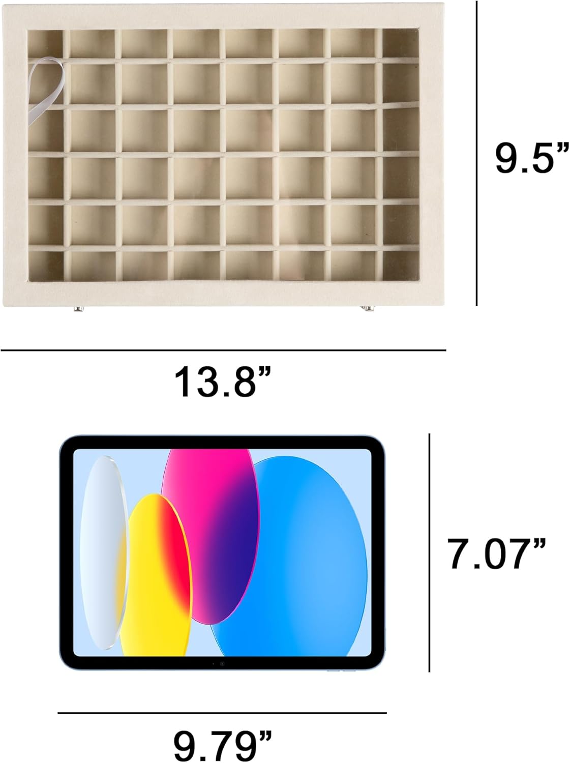 48 Grid Jewelry Tray with Glas - Drawer Organizer Tray บทวิจารณ์และราคา