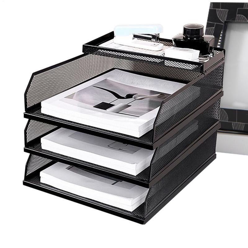 Desk Trays Metal Mesh Stackabl - Drawer Organizer Tray บทวิจารณ์และราคา