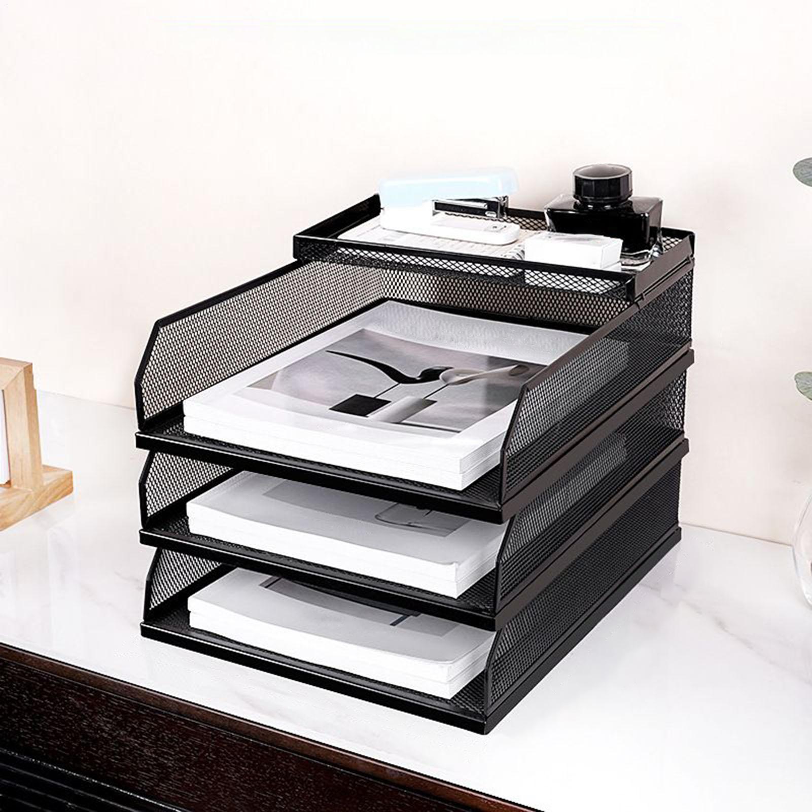 Desk Trays Metal Mesh Stackabl - Drawer Organizer Tray บทวิจารณ์และราคา